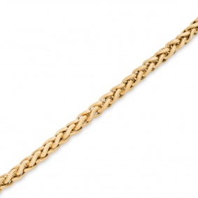 Yellow Gold Wheat Chain Bracelet